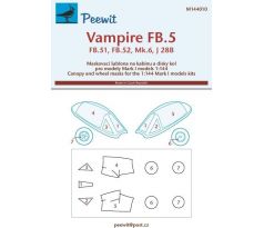 Vampire FB.5 - Canopy Mask for Mark I Models