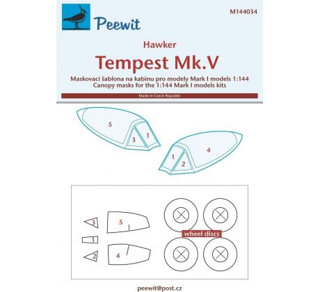 Hawker Tempest Mk.V - Canopy Mask for Mark I Models
