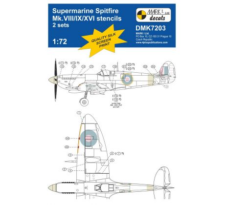 Spitfire Mk.VIII/IX/XVI Stencils