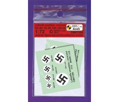 Luftwaffe Swastikas, encircled – White background 1-72