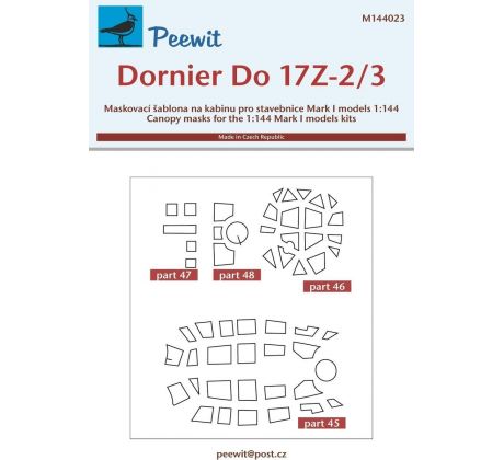 Dornier Do 17Z-2/3 - Canopy Mask for Mark I Models