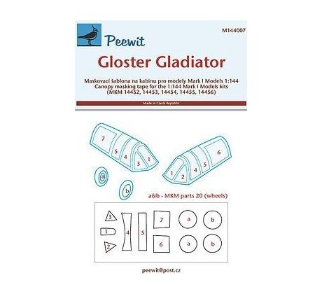 Gloster Gladiator -  Canopy Mask for Mark I Models