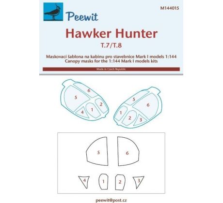 Hawker Hunter T.7/T.8 - Canopy Mask for Mark I Models