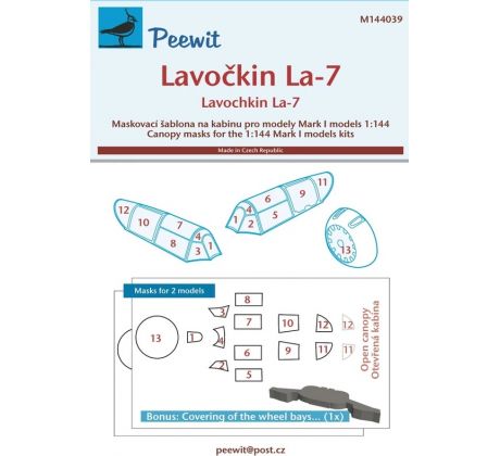 Lavochkin La-7 - Canopy Mask for Mark I Models