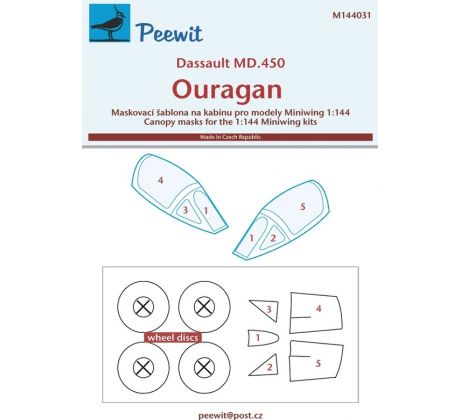 Dassault MD.450 Ouragan - Canopy Mask Miniwing