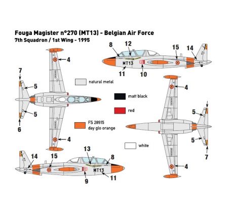 Fouga CM.170 MAGISTER Belgian AF