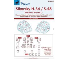 Sikorsky H-34 / S-58 - Canopy Mask for Mark I Models