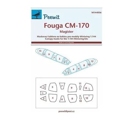Fouga CM-170 Magister - Canopy Mask Miniwing
