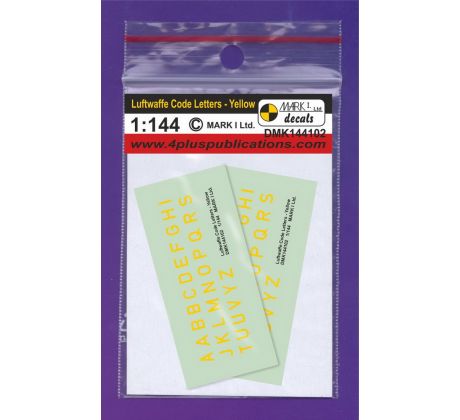 Luftwaffe Code Letters - Yellow, 2 sets