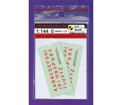 Luftwaffe Code Letters - Red, 2 sets