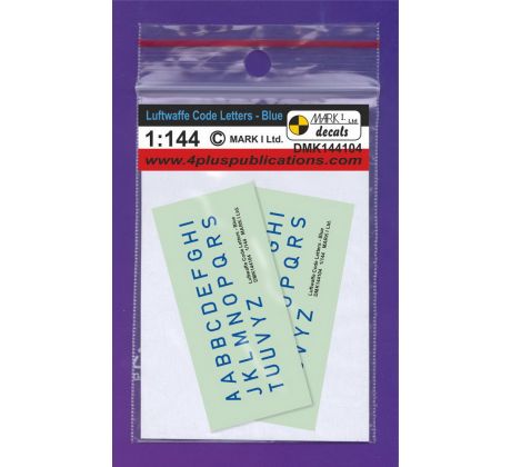 Luftwaffe Code Letters - Blue, 2 sets