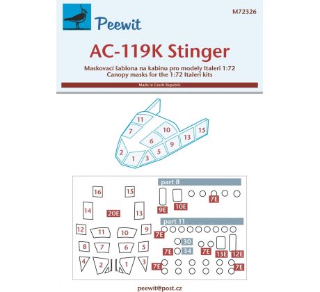 AC-119K Stinger - Canopy Mask Italeri