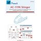 AC-119K Stinger - Canopy Mask Italeri