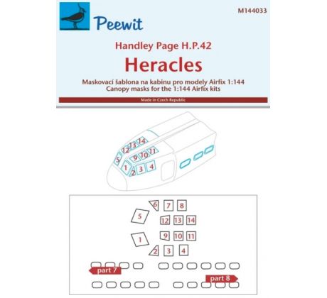 Handley Page H.P.42 Heracles - Canopy Mask Airfix