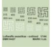 Luftwaffe Swastikas, outlined – Black and White
