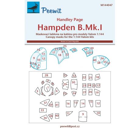 Hampden B.Mk.I - canopy masks