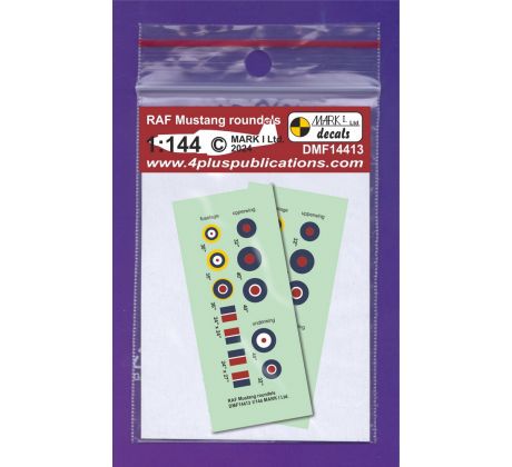 RAF Mustang roundels & fin flashes, 2 sets