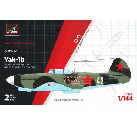 Yakovlev Yak-1b early (green-black camo), Soviet WWII fighter