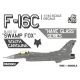 F-16C decals SWAMP FOX, South Carolina (HAVE GLASS SCHEME)
