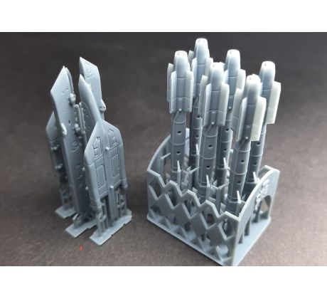 1/72 AASM Bombs w AT730 RACK HOBBY BOSS (6x,2x)