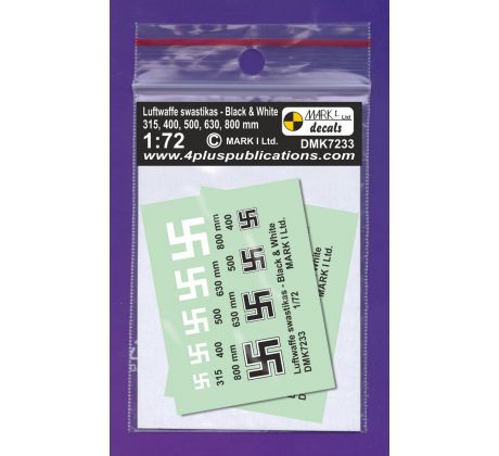 Luftwaffe Swastikas - Black & White, 2 sets