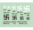 Luftwaffe Swastikas - Black & White, 2 sets