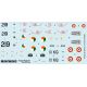 Decal set for Fouga MAGISTER (France / Ireland)