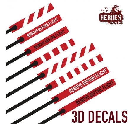 Remove Before Filght Flags | 3D DECALS