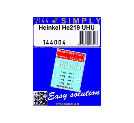 Heinkel He219 UHU - Seatbelts 1/144 - 144004