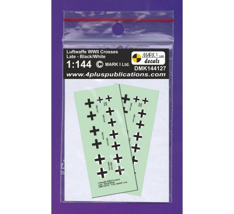 Luftwaffe WWII Crosses (Balkenkreuz), late type – Black/White