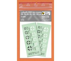 Luftwaffe Crosses (Balkenkreuz), late type – Black and White, 2 sets