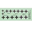Luftwaffe WWII Crosses, late type - Black/White (2 sets)