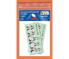 Czechoslovak/Czech AF roundels - Blue/White outline, 2 sets