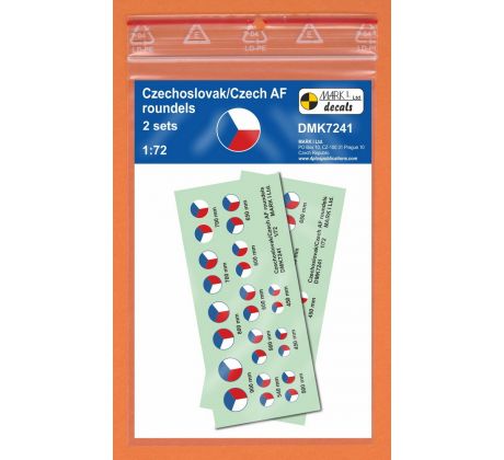 Czechoslovak/Czech AF roundels - Blue/White outline, 2 sets